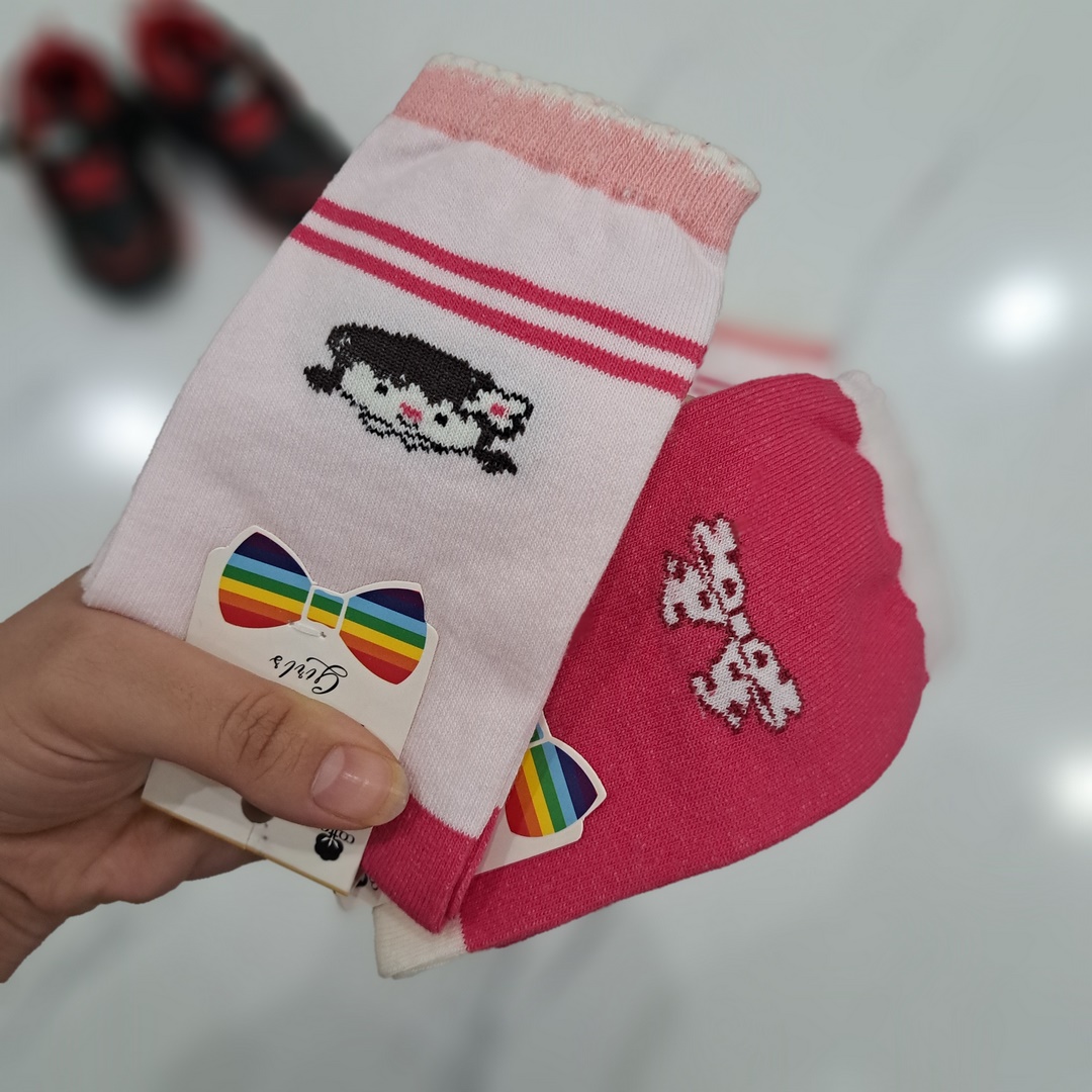 جوراب نیم ساق دخترانه عروسکی سایز7